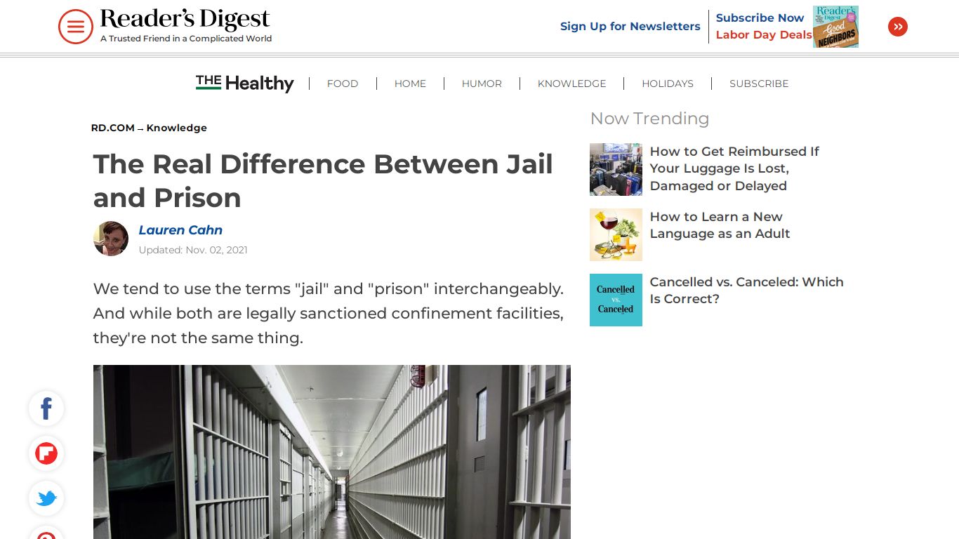 Jail vs. Prison: What's the Difference? | Reader's Digest
