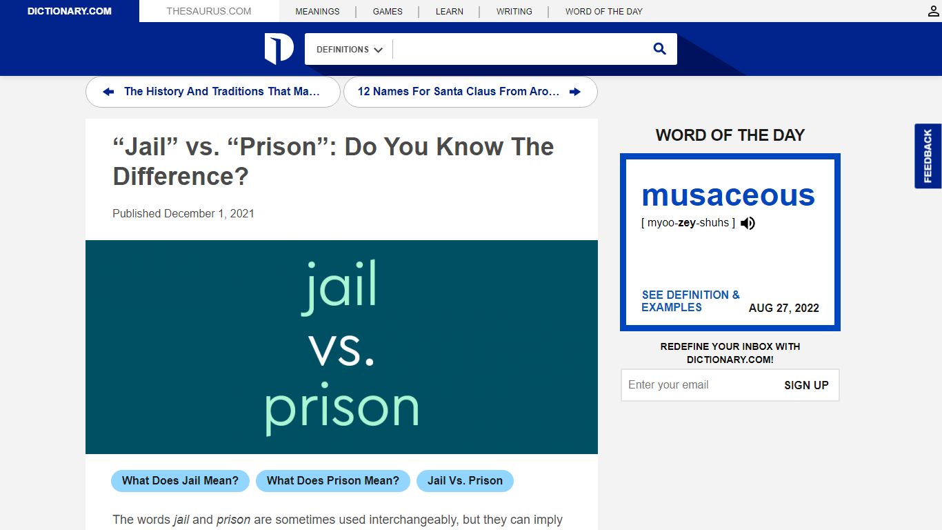 "Jail" vs. "Prison" – What's The Difference? | Dictionary.com